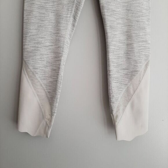 LULULEMON x PELOTON Wunder Under Scalloped Hem High-Rise Crop Leggings Grey Sz 2 - Picture 7 of 16
